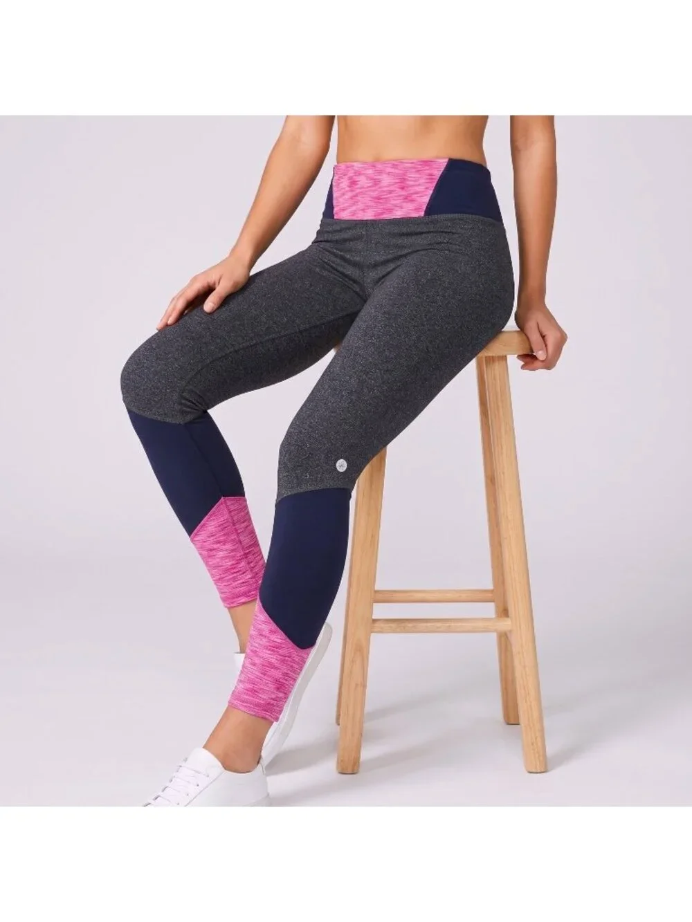 Jill Girl's Colorblock Tri-Color Leggings Activewear Pants in size 10 Medium